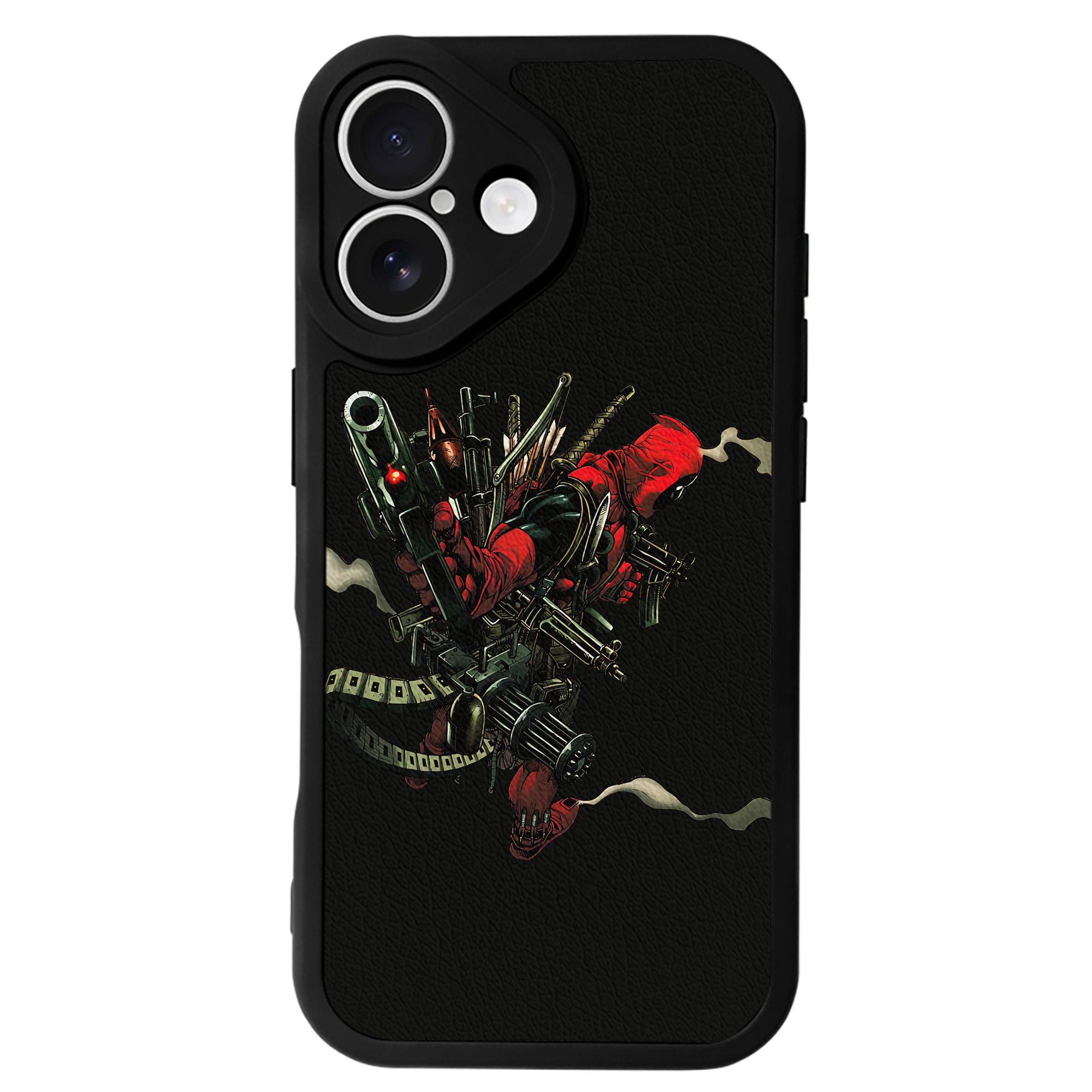 （画像用） Deadpool デッドプール 【iPhone 16シリーズ対応】シリコンスマホケース（レザー調） 材質：シリコン